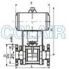 GUQ-10(LF)，GUQ-16(LF)，GUQ-25(LF)，GUQ-32(LF)，氣動開關(guān)型高真空球閥