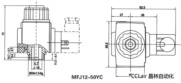 油研型液壓閥用電磁鐵線(xiàn)圈，MFJ12-YC交流濕式閥用電磁鐵,MFZ12-YC直流濕式閥用電磁鐵,比例電磁鐵