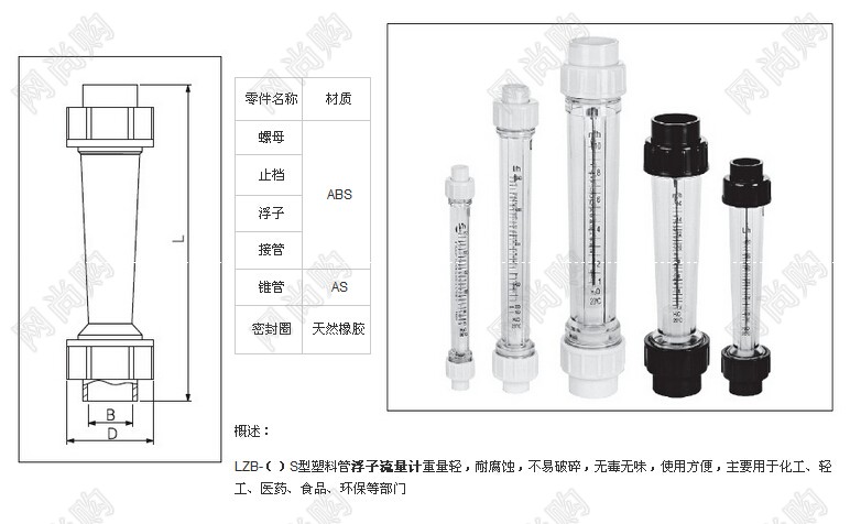 浮子流量計LZB-15S，LZB-100S