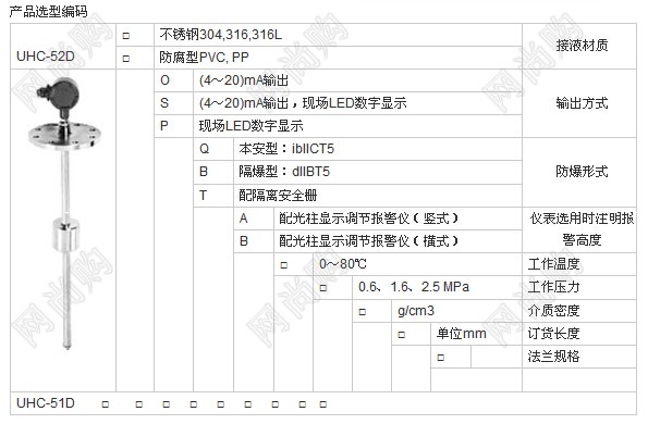 UHC-52D系列磁性浮球液位計(jì)