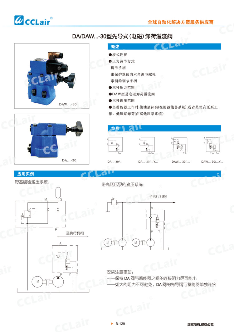 DA,DAW 30型先導(dǎo)式(電磁)卸荷溢流閥-1 