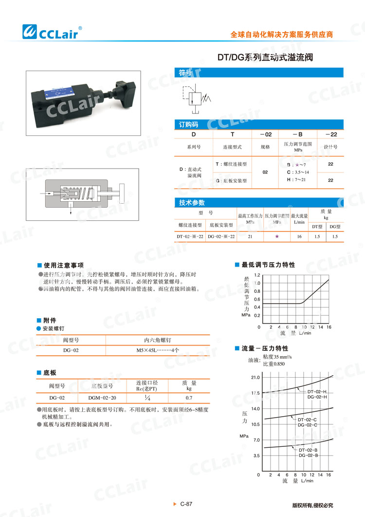 DT、DG系列直動式溢流閥-1