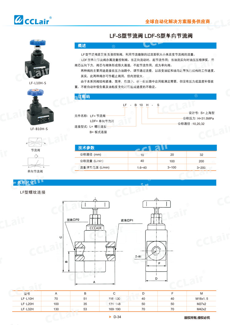 LF-S型節(jié)流閥 LDF-S型單向節(jié)流閥-1