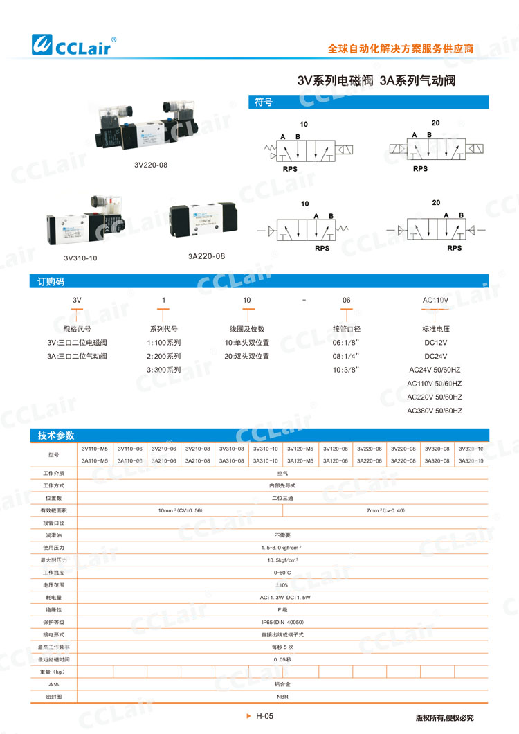 3V系列電磁閥 3A系列氣動(dòng)閥-1