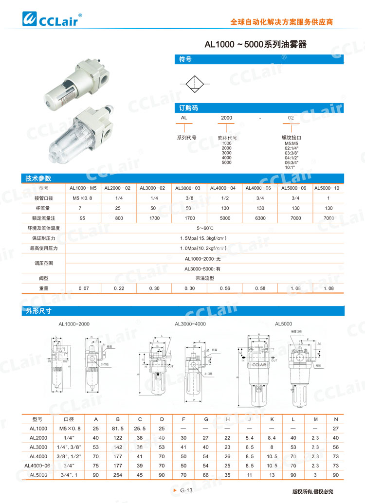 AL1000-5000系列油霧器