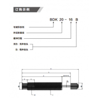 BDE85-50/90/125/165,BDE115-50/100/150/200/250，BDK12-14/16-1220-16/25-25/27-25/33-25/33-50/36-25B，小型可調(diào)節(jié)液壓緩沖器BDK1214~3650